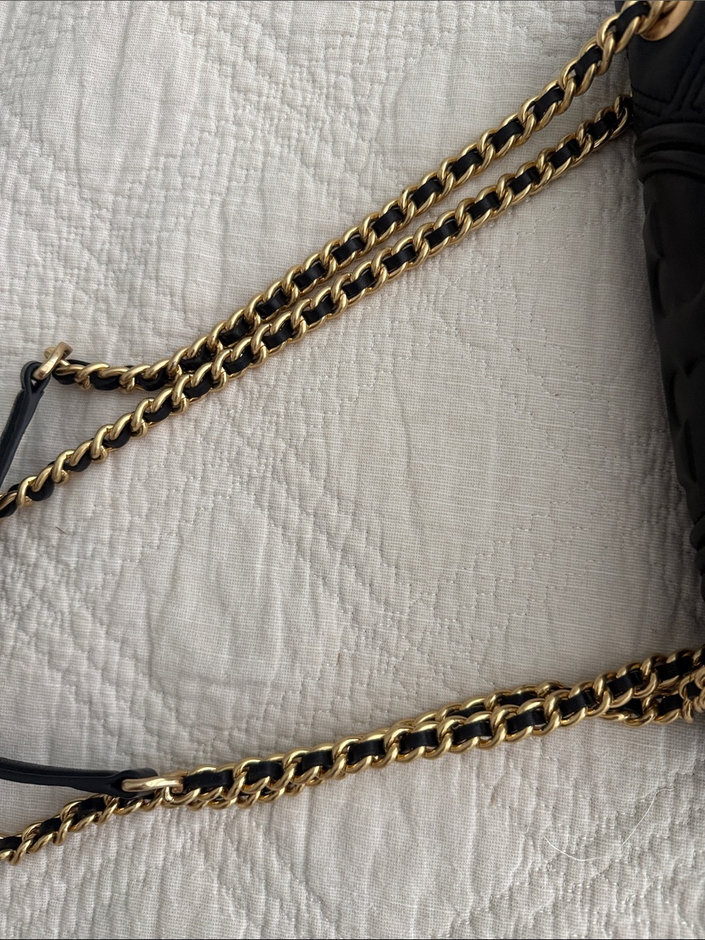 Tory Burch Fleming Quilted Soft Leather Convertible Shoulder Bag Black GoldChain - Picture 15 of 16